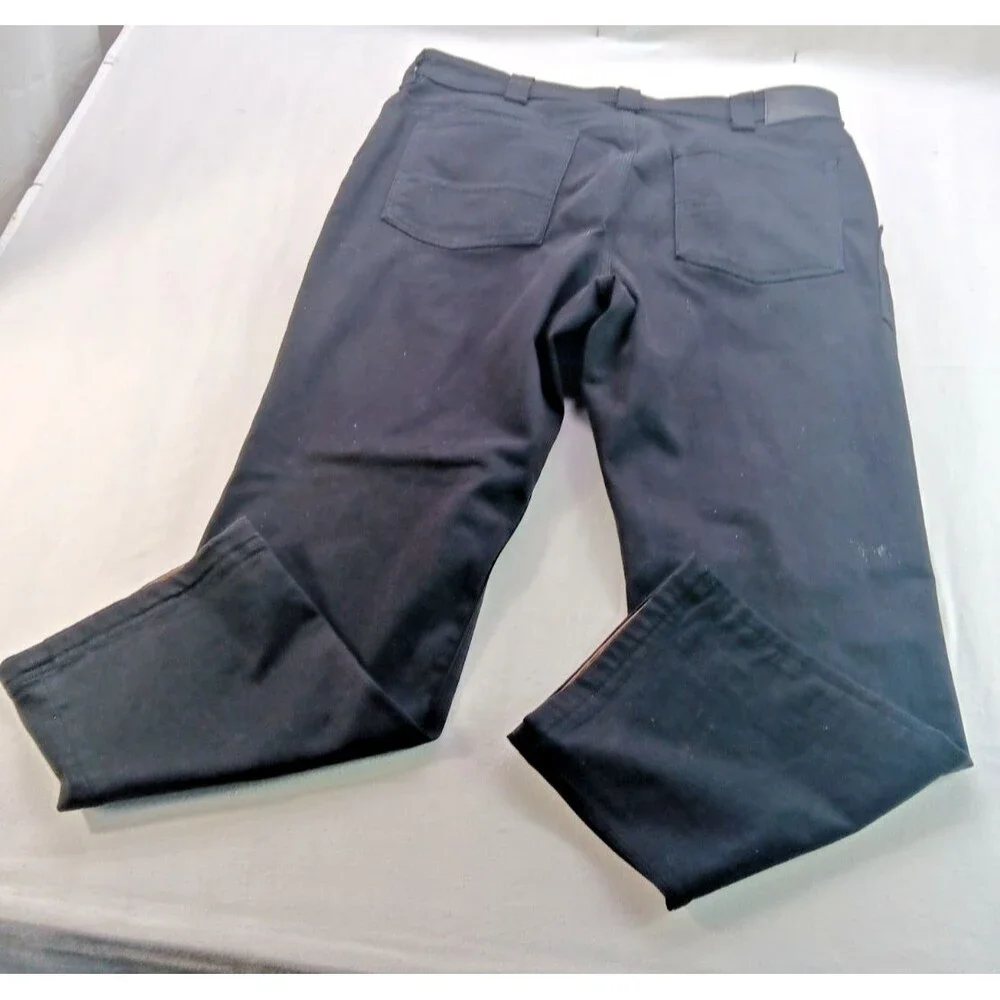 Duluth Trading Ballroom Double Flex Pants Mens 38x30 Black Stretch Relaxed Work